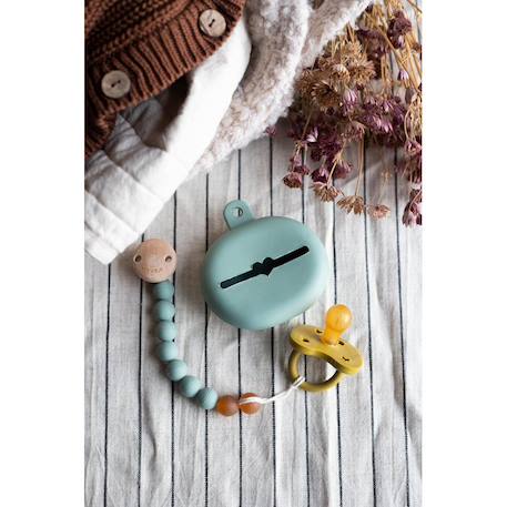 Etui à tétines en caoutchouc naturel Rose+Vert 8 - vertbaudet enfant 