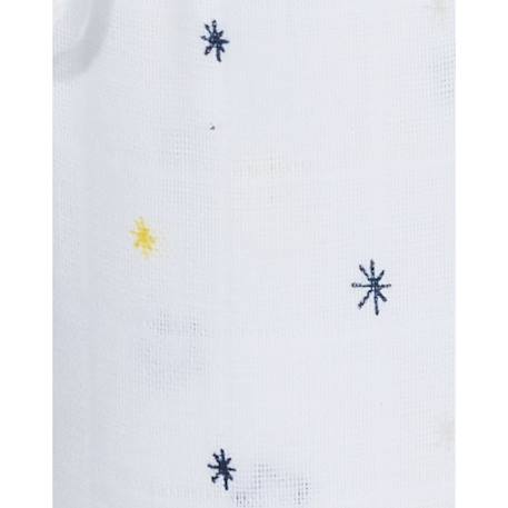 Lot de 2 draps housse en coton bio Beige+Blanc brodé+Blanc étoile+Blanc, noir+Bleu foncé+Jaune+Orange+Rose 7 - vertbaudet enfant 