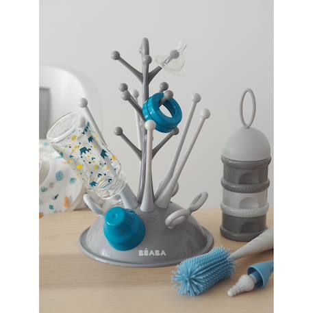Coffret naissance égoutte biberon + boîte doseuse + goupillon Gris 2 - vertbaudet enfant 