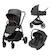 Pack poussette trio luvia Mineral graphite 1 - vertbaudet enfant 