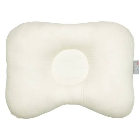 Coussin cale-tête ergonomique en gaze de coton jeanne Beige+Blanc+Bleu+Camel+Écru+Rose+Terracotta+Vert de gris 18 - vertbaudet enfant 