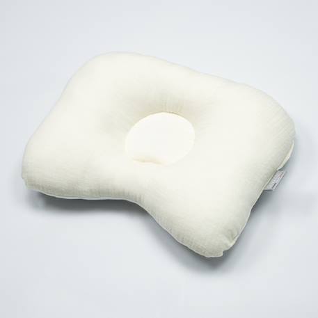 Coussin cale-tête ergonomique en gaze de coton jeanne Beige+Blanc+Bleu+Camel+Écru+Rose+Terracotta+Vert de gris 21 - vertbaudet enfant 