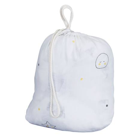 Lot de 2 draps housse en coton bio Beige+Blanc brodé+Blanc étoile+Blanc, noir+Bleu foncé+Jaune+Orange+Rose 8 - vertbaudet enfant 