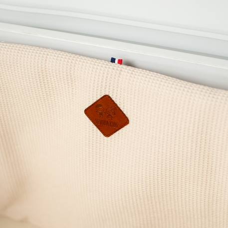 Tour de lit universel en gaze de coton nid d'abeille Beige+Bleu+Écru+Rose 3 - vertbaudet enfant 