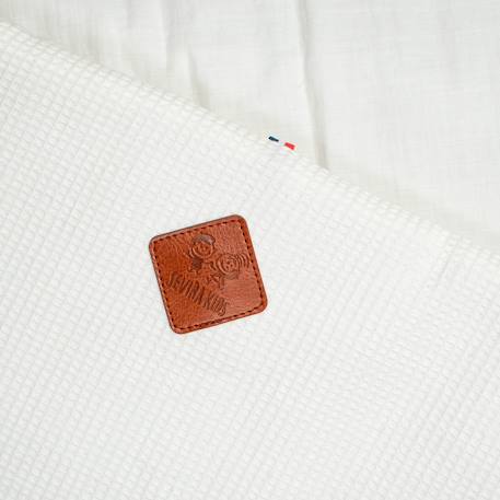 Tour de lit universel en gaze de coton nid d'abeille Beige+Bleu+Écru+Rose 10 - vertbaudet enfant 