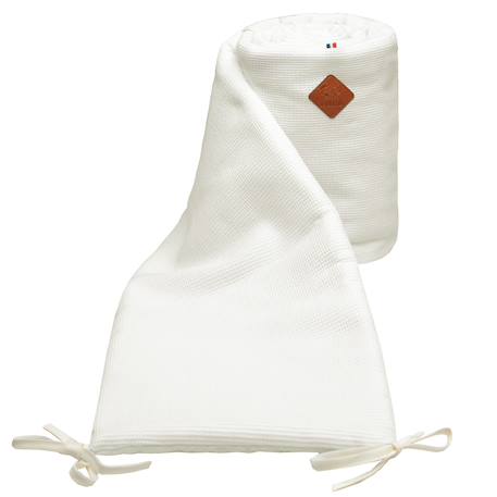 Tour de lit universel en gaze de coton nid d'abeille Beige+Bleu+Écru+Rose 8 - vertbaudet enfant 
