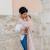 Porte-bébé boba ring sling en lin peony Rose 6 - vertbaudet enfant 