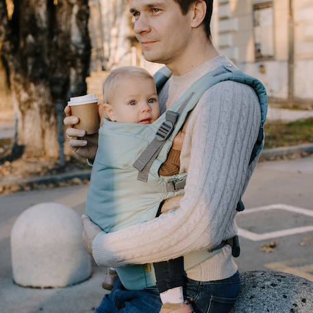 Porte bébé boba x sea mist Vert menthe 2 - vertbaudet enfant 