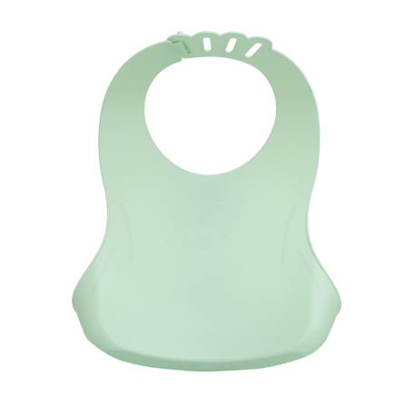 Bavoir bibou avec récupérateur Gris charme+Jaune citron+Lilas+Vert céladon 17 - vertbaudet enfant 