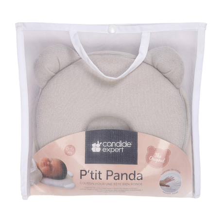 Coussin cale tête bébé p'tit panda Blanc+Cassonade+Gris+Kaki 15 - vertbaudet enfant 