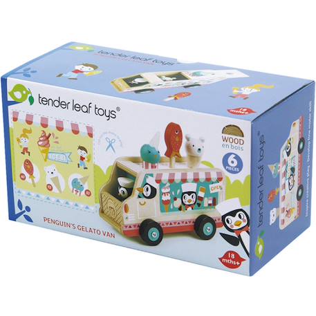 Chariot de crème glacée pingouins Rose, vert, beige 3 - vertbaudet enfant 