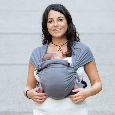 Porte-bébé tiny - grey Gris 1 - vertbaudet enfant 
