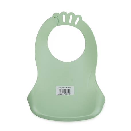 Bavoir bibou avec récupérateur Gris charme+Jaune citron+Lilas+Vert céladon 20 - vertbaudet enfant 