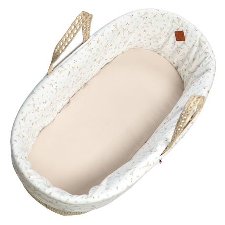 Habillage de couffin en coton sidonia Sidonia, beige, écru, blanc 1 - vertbaudet enfant 