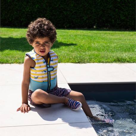 Gilet de natation baleine jaune-blanc (4-6 ans) Bleu, jaune, blanc 4 - vertbaudet enfant 