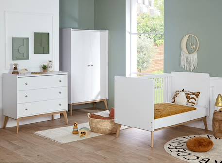 Chambre bébé complète gaïa Argile / noyer+Blanc /chêne 8 - vertbaudet enfant 
