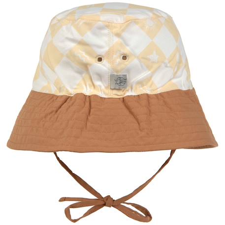 Bob anti-uv motifs à carreaux vanille et écru vanilla et sea salt (7-18 mois) Vanille, écru 2 - vertbaudet enfant 