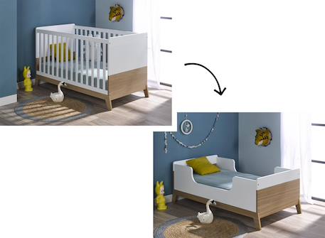 Petite chambre bébé archipel Blanc / chêne 4 - vertbaudet enfant 