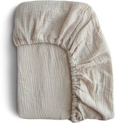 Linge de maison et décoration-Linge de lit enfant-Drap housse en mousseline de coton fog (100 x 40 cm)