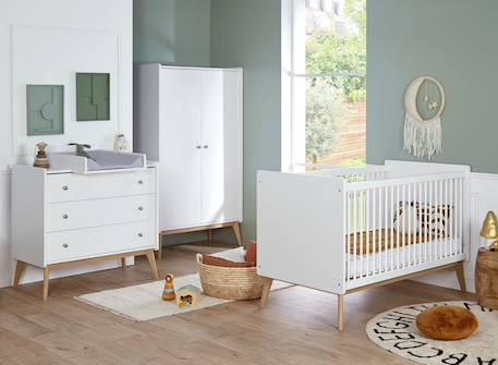 Chambre bébé complète gaïa Argile / noyer+Blanc /chêne 7 - vertbaudet enfant 