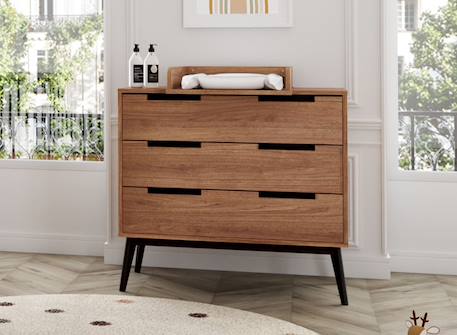 Chambre bébé duo vintage octave Chêne+Noyer 8 - vertbaudet enfant 