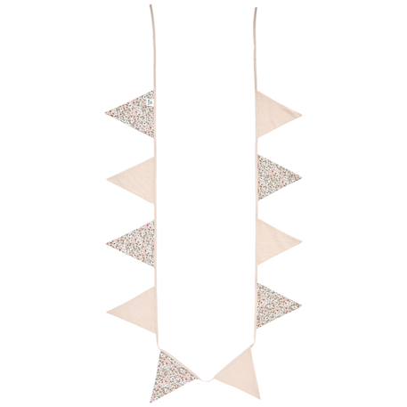 Guirlande fanions coton afternoon tea (250 cm) Beige, rose thé, marron 1 - vertbaudet enfant 