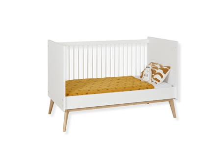 Lit bébé évolutif gaïa Argile & noyer+Blanc & chêne 11 - vertbaudet enfant 
