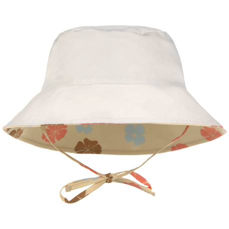Chapeau anti-uv fleurs vanille (07-18 mois) Vanille 2 - vertbaudet enfant 