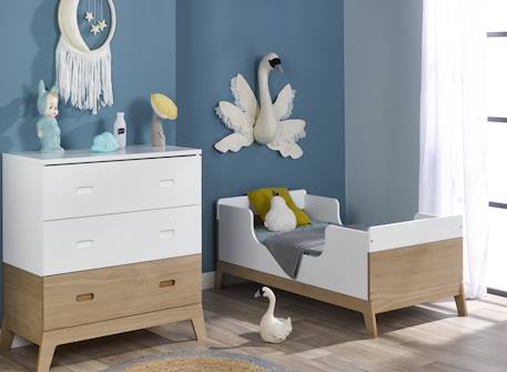 Petite chambre bébé archipel Blanc / chêne 2 - vertbaudet enfant 
