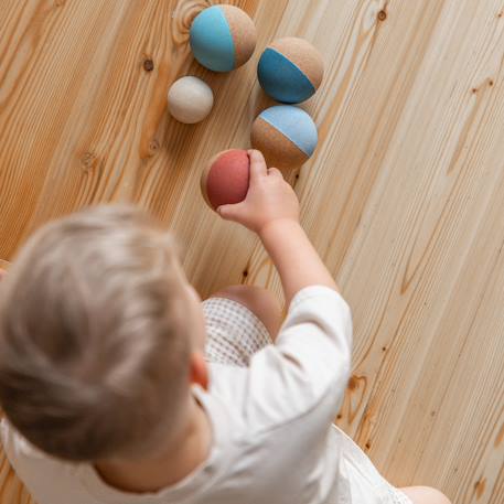 Jeu de pétanque boccia en liège Bleu, rouge, blanc 2 - vertbaudet enfant 