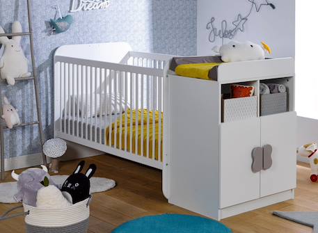 Chambre bébé évolutive madrid + tiroit et matelas Blanc 1 - vertbaudet enfant 