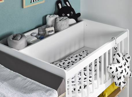 Lit bébé évolutif combiné ecrin + tiroir Blanc 6 - vertbaudet enfant 