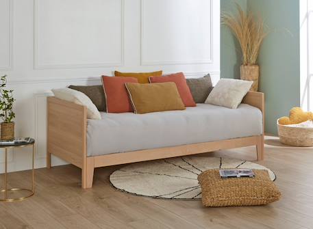 Lit banquette extensible elio Hêtre massif 1 - vertbaudet enfant 