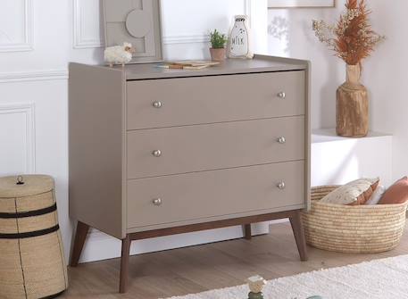 Chambre bébé complète gaïa Argile / noyer+Blanc /chêne 5 - vertbaudet enfant 