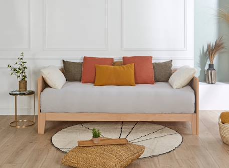 Lit banquette extensible elio Hêtre massif 5 - vertbaudet enfant 