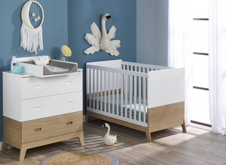 Petite chambre bébé archipel Blanc / chêne 1 - vertbaudet enfant 
