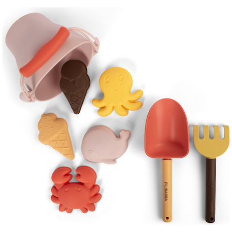 Ensemble de plage Orange, jaune, marron 2 - vertbaudet enfant 