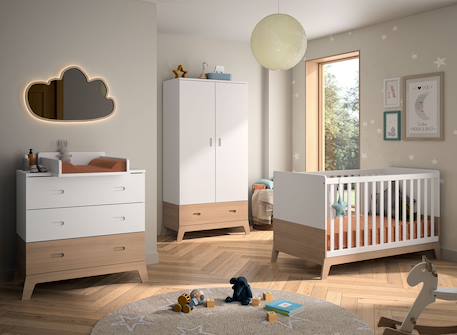 Chambre bébé complète archipel Blanc /chêne 1 - vertbaudet enfant 