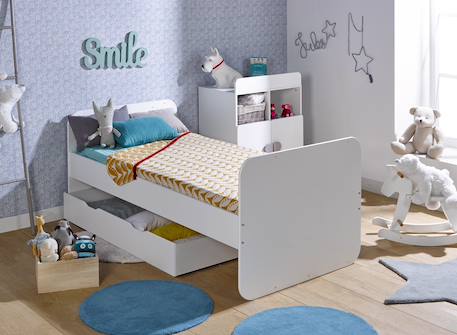Chambre bébé évolutive madrid + tiroit et matelas Blanc 4 - vertbaudet enfant 