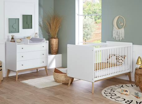 Chambre bébé duo gaïa Argile / noyer+Blanc / chêne 7 - vertbaudet enfant 