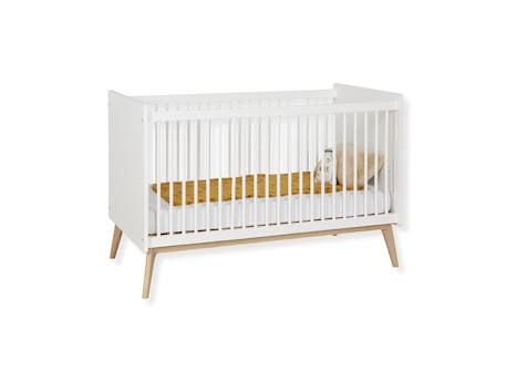 Lit bébé évolutif gaïa Argile & noyer+Blanc & chêne 10 - vertbaudet enfant 