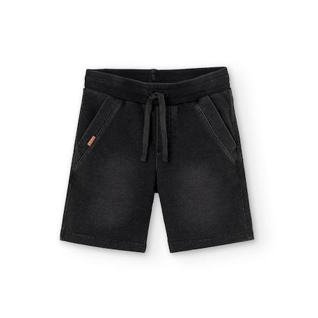 Bermuda en tricot avec cordon de serrage Noir 1 - vertbaudet enfant 
