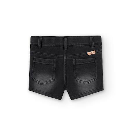 Short en denim avec bouton et fermeture éclair Noir 2 - vertbaudet enfant 