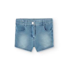 Short en denim avec bouton et fermeture éclair  - vertbaudet enfant