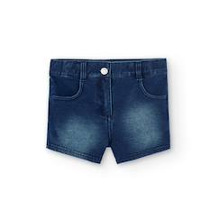 Short en denim avec bouton et fermeture éclair  - vertbaudet enfant