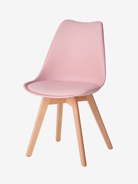 Chaise enfant primaire Scandinave blanc+rose+vert 10 - vertbaudet enfant 