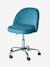 Chaise de bureau à roulettes enfant en velours bleu+rose poudré 6 - vertbaudet enfant 