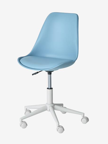 Chaise de bureau enfant à roulettes blanc+bleu+rose+vert 10 - vertbaudet enfant 
