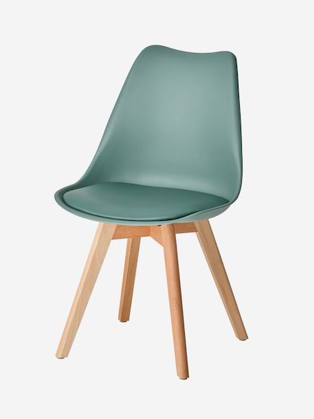 Chaise enfant primaire Scandinave blanc+vert 10 - vertbaudet enfant 