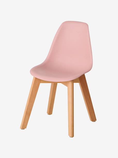 Chaise maternelle design scandinave blanc+rose 11 - vertbaudet enfant 